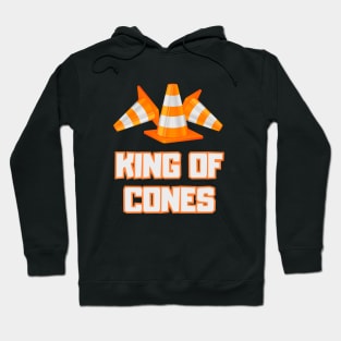 King Of Cones Funny Traffic Cone Safety Hoodie